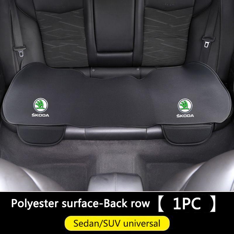 ZPMG6 Car Front Rear Seat Cushion Flannel Non-Slip Cover For Skoda Octavia Superb Rapid Kodiaq Karoq Fabia Kamiq Enyaq Auto Accessory