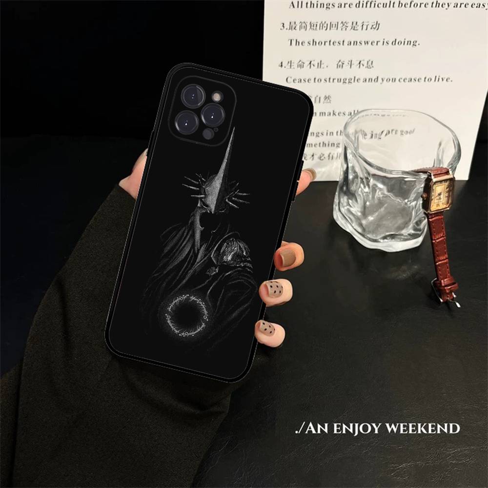 Чехол для телефона «Властелин колец» (The Lord of the Rings) для iPhone 17 Air 16 15 14 Plus 13 12 Mini 11 Pro Max Черный