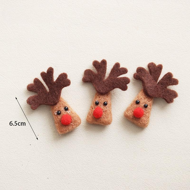 Christmas wool felt decorative pendant handmade DIY accessories Christmas tree elk gift bag gingerbread man pendant accessories