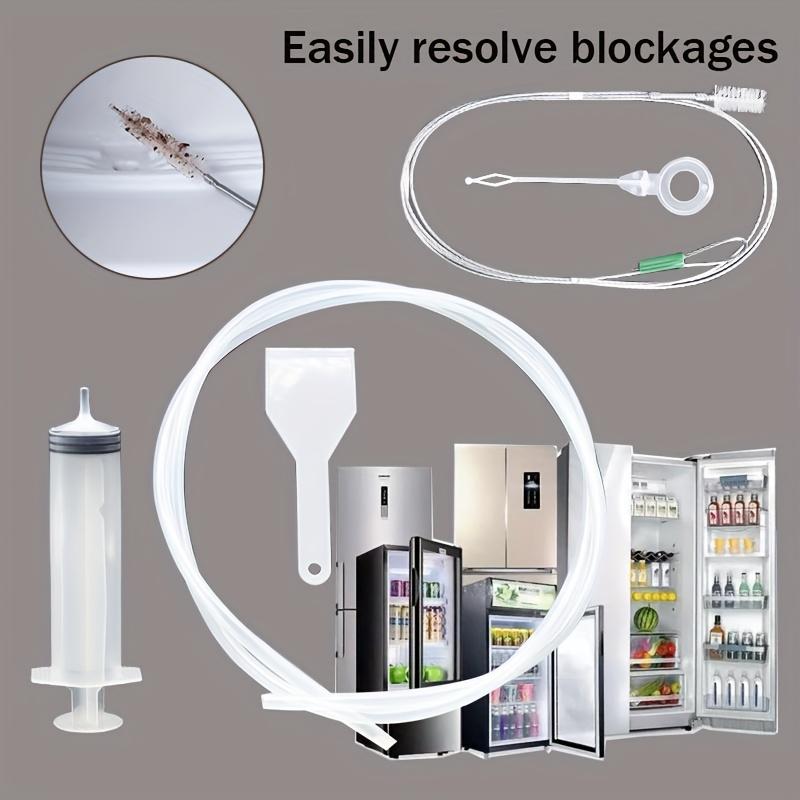 Набор для прочистки сливного отверстия холодильника, инструмент для очистки слива, щетка, трубка для подачи воды, мягкий шланг, используется для удаления остатков и грязи в холодильнике