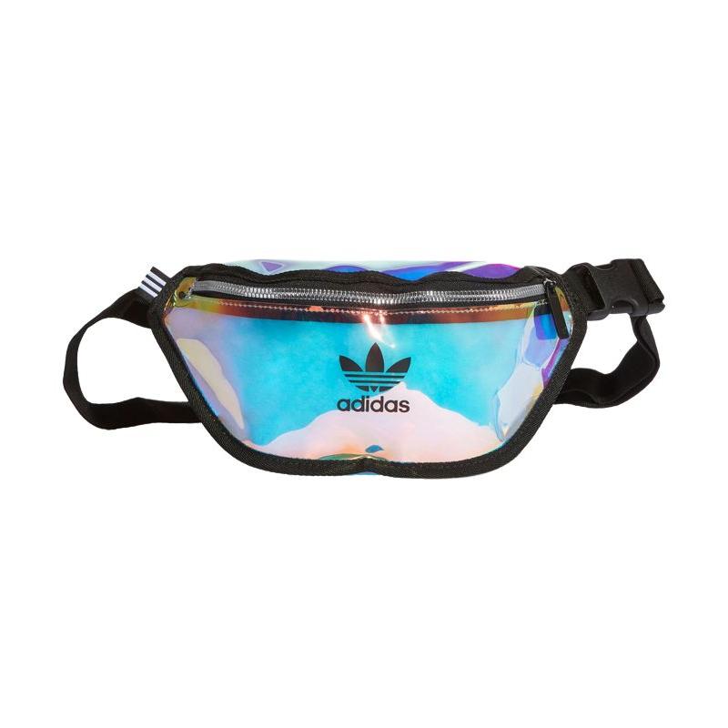 adidas Женская сумка через плечо Originals Trefoil с маленьким логотипом, лазерная, из полиуретана, разноцветная FM3261