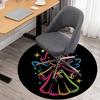 1pc Angel Star Round Chair mat Area Rug - Non-Slip, Floor Mat for Office, Bedroom, and Indoor Decor -1002143