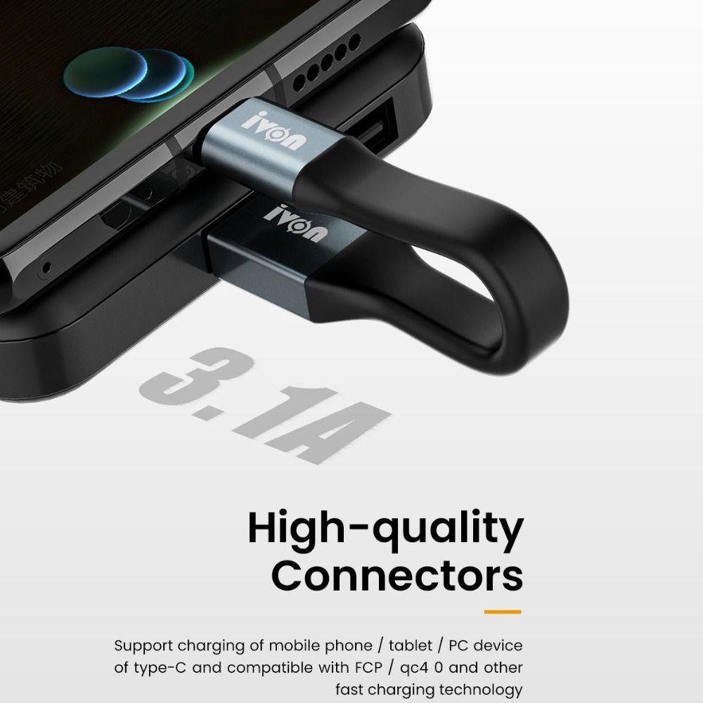 Новый Короткий Брелок USB-Кабель для Передачи Данных 3.1А Макс. Кабель Быстрой Зарядки Micro Type-C на USB A Зарядный Шнур для Смартфона Планшета