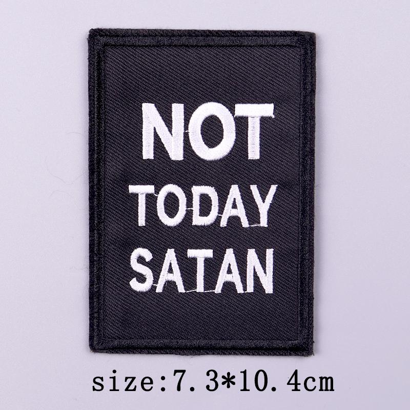Proverb Patch Iron On Patches For Clothing Slogan Embroidered Patches On Clothes Skull Embroidery Patch Hook Loop Sticker Badges