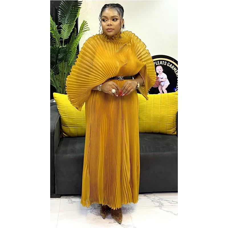 Африканское Элегантное Однотонное Платье Большого Размера - Новый Модный Стиль