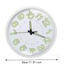 Plastic Frame Silent Quartz Clock 30cm Diameter Non-Ticking Clock Wall Mounted Clock  Night Use