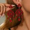 Винтажные серьги-кисточки в виде разноцветных капель воды, усыпанные бриллиантами, для невест, свадебные аксессуары, для свиданий, сережки для медового месяца