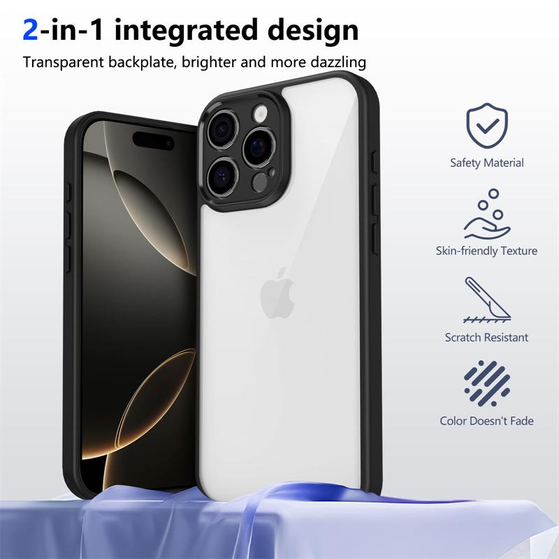Высококачественный прозрачный акриловый чехол для iPhone Samsung Galaxy Xiaomi Redmi для iPhone 16 Pro Max 15 14 Plus 13 12 11 X XR чехол с силиконовой рамкой