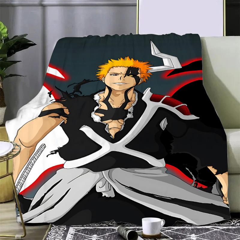 Bleach Kurosaki Ichigo Printed Blanket Picnic Blankets Warm Blanket Soft and Comfortable Blanket Home Travel Birthday Gift