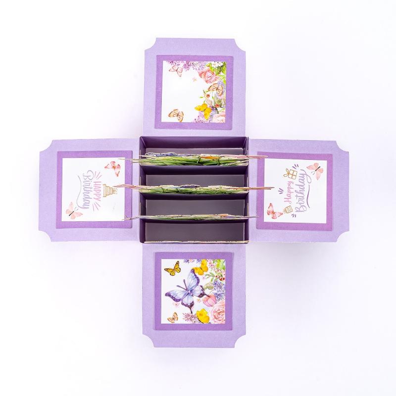 1 шт. 3D всплывающая поздравительная открытка на день рождения для семьи, друзей, открытки на день рождения с цветочным и бабочным дизайном для любого получателя, товары для вечеринки