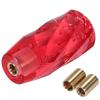 [FUPUTWO] Crystal Shift Knob Universal Octagon Bubble Twist Glitter Transparent Custom (3.9 Inches (10 Cm), Red)