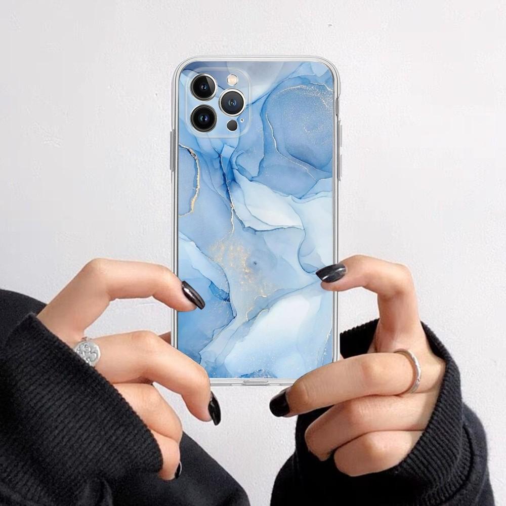 Модный Чехол для Телефона с Мраморным Узором для iPhone 16 15 8 7 6 6S Plus X SE XR XS 14 11 12 13 Mini Pro Max