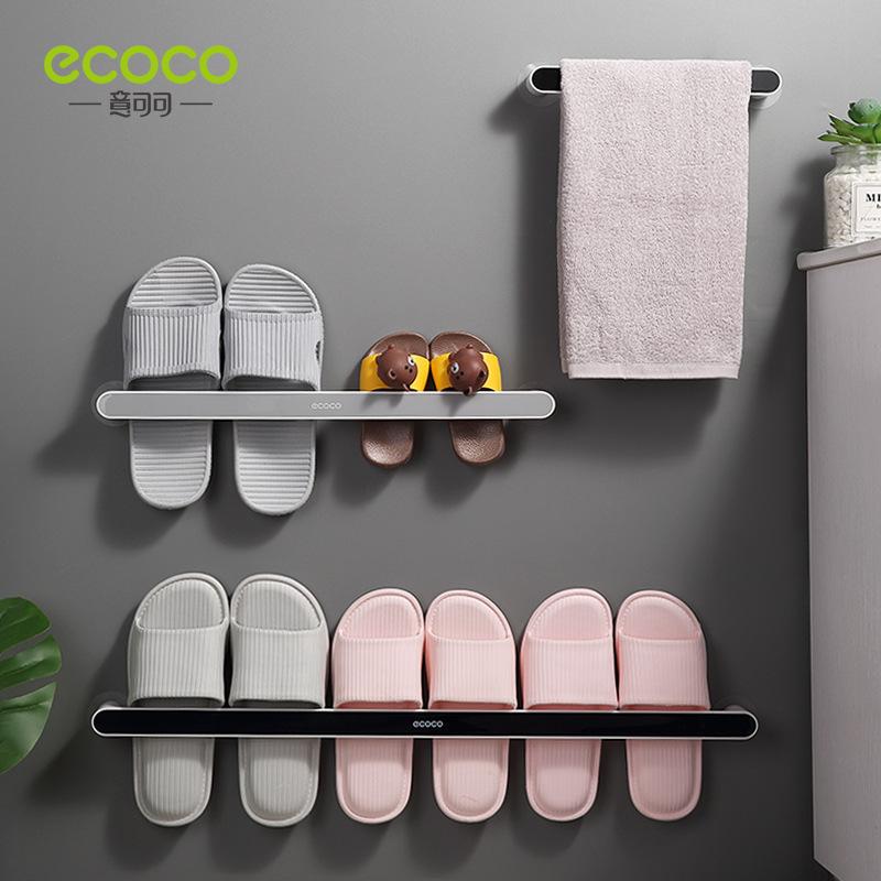 Bathroom No-Drill Slipper Rack Bathroom Storage Rack Shoe Organizer Toilet Wall-Mounted Towel Rack