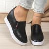 Мокасины с внутренней высотой голенища, белые туфли на платформе Lazy One-Pedal Student, полые одинарные туфли, женская обувь