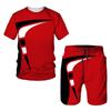 Short Sleeve 3D Prints Summer Active Sports Fashion Kids T-shirt Suit Summer Boys Trend Oversized Tee Leisure Shorts 2 Piece