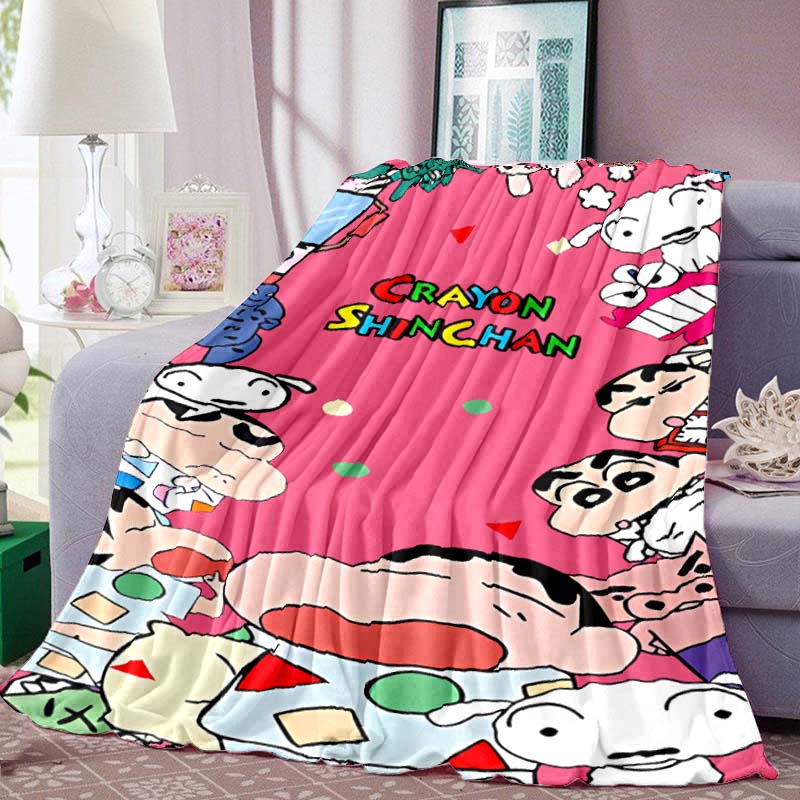 This Crayon Shin-chan cartoon blanket is made of warm and comfortable flannel and is suitable for bedrooms, sofas, beds, chairs,