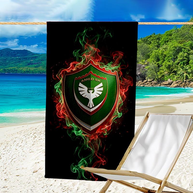 Пляжное полотенце из микрофибры Amed Sk Crest Design, легкое и быстросохнущее, для летних путешествий, незаменимое для пляжа, бассейна, улицы