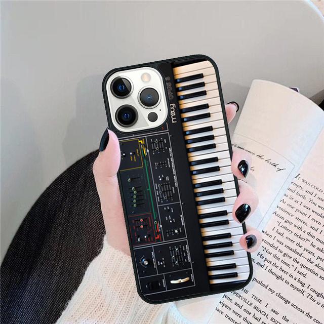 Винтажный Синтезатор Moog Чехол для Телефона Cover Для iPhone 17 Air 15 16e 14 13 12 Pro Max 11 Pro Max Plus