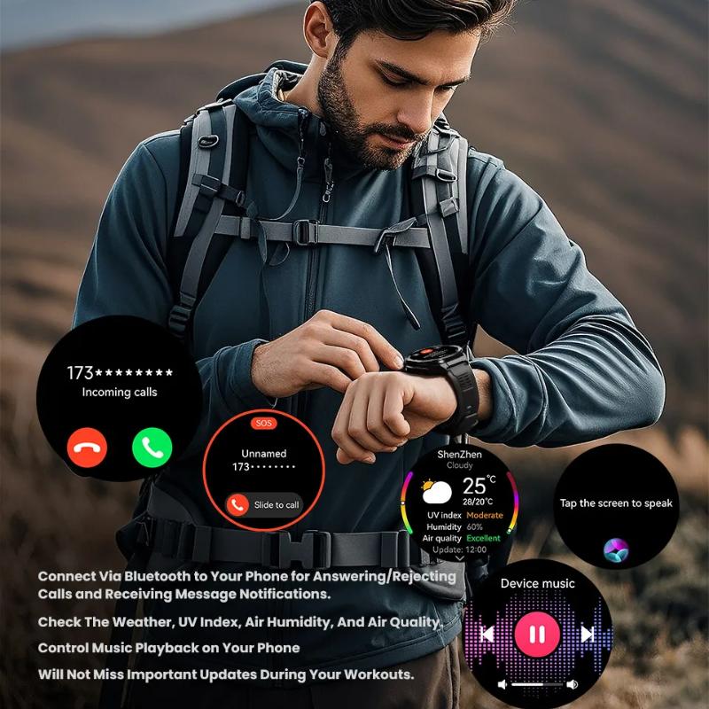 2025 Новые Оригинальные GPS Смарт-часы Ультра 466*466 HD AMOLED Дисплей Спорт Компас BT Звонок IP69 Водонепроницаемый Смарт-браслет Для HUAWEI