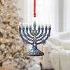 Acrylic Car Ornament Festive Menorah Ornament for Jewish Holiday Displays Indoor Outdoor Party Supplies for Home Celebration