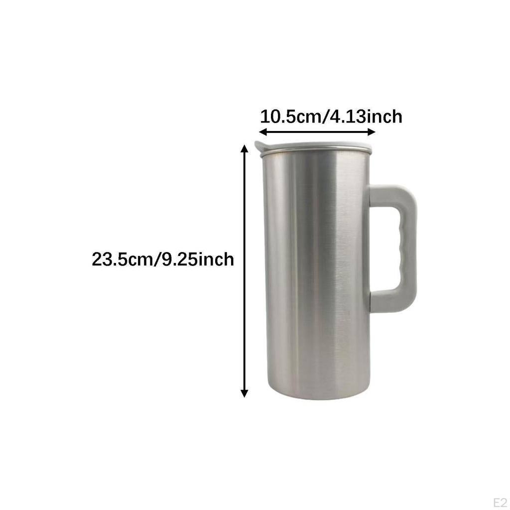 Stainless Steel Pitcher Beverage Container Water Bottle with Lid for Household Hotel