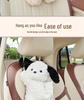 Plush Dog Car Tissue Box: Cute Hanging Cartoon for Car Interiors