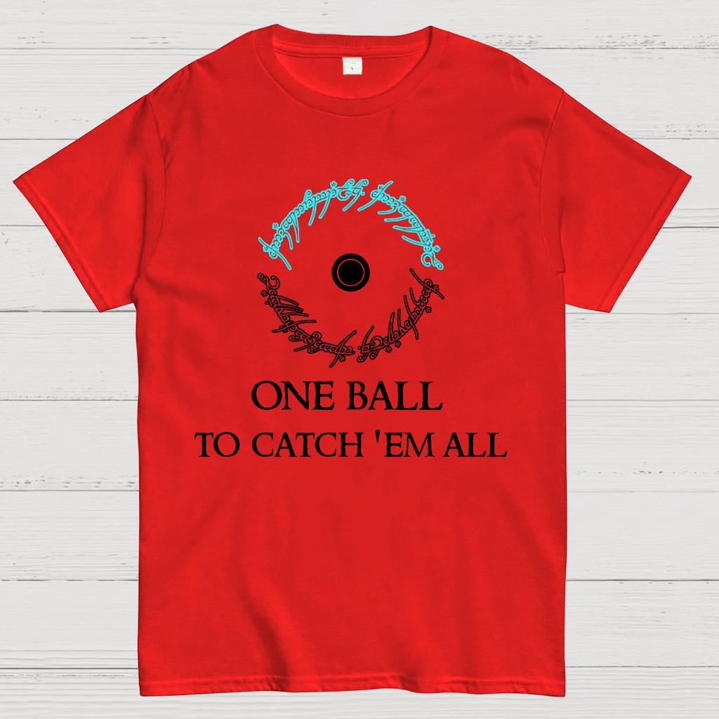 One Ball to Catch EM All Cotton Summer Casual Cool Loose T-Shirt