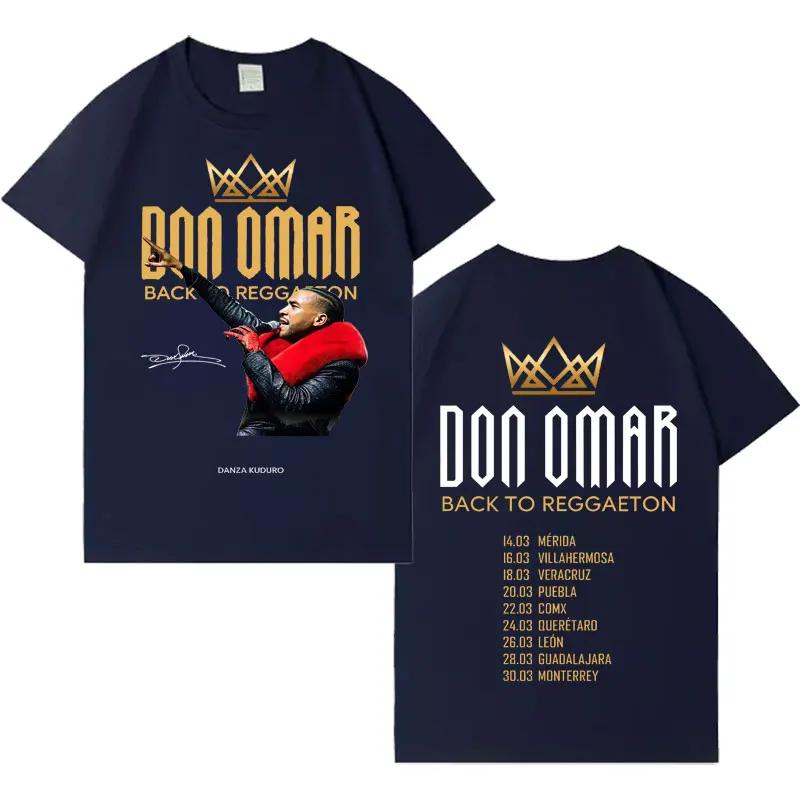 Rapper Don Omar New Graphics Back To Reggaeton Tour Tshirt Mens Cotton Short Sleeve Tee Harajuku Oversized Casual Tshrits Unisex