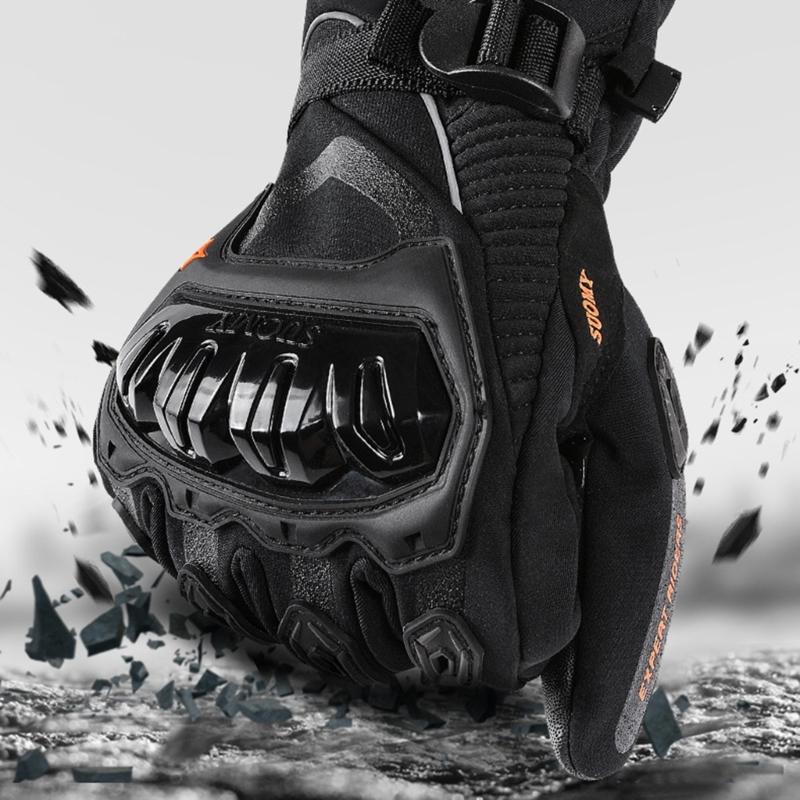 Unisex Motorcycle Gloves Full Finger Touchscreen Sports Gloves for BMX MTB Riding Cycling with Hard Knuckles Protection