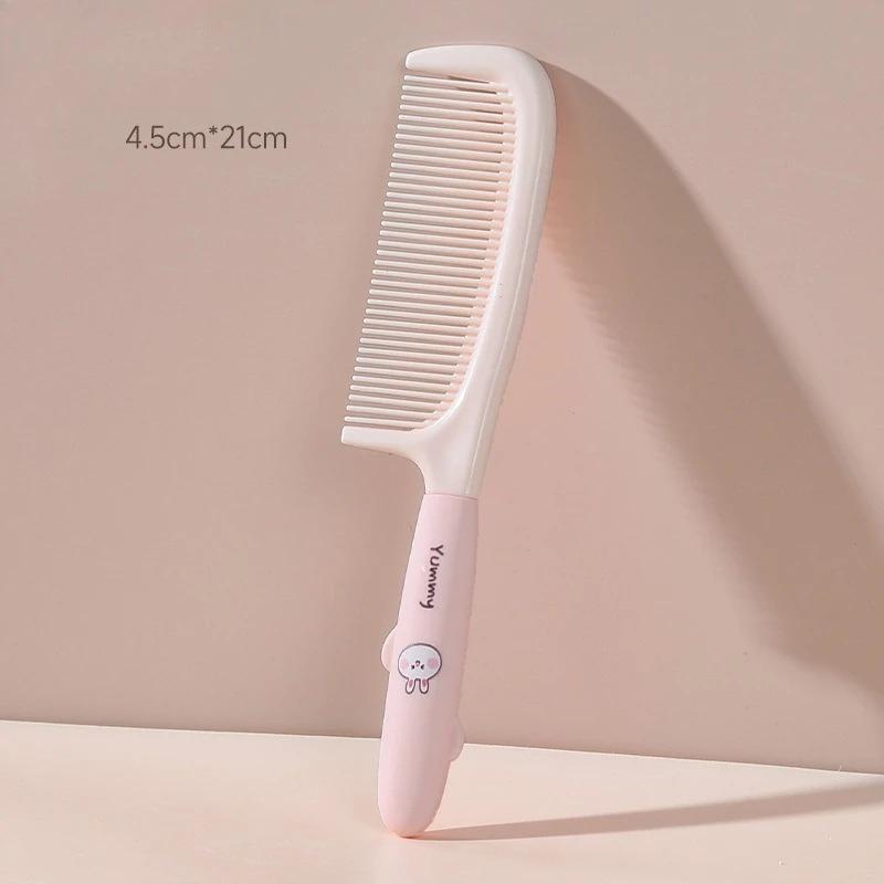 Cute Cartoon Plastic Comb for Womens Long Hair Suitable for Home Use Portable Anti-static Children Straight Hair Styling Brush