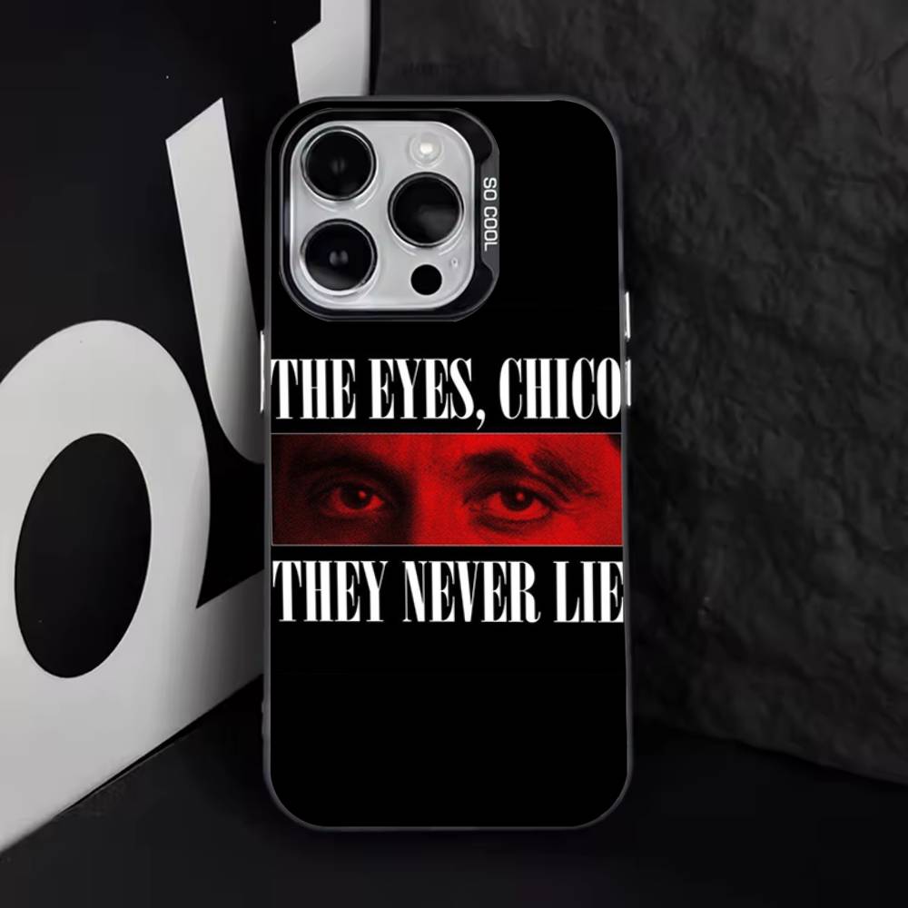 Мир твой S-Чехол для телефона Scarface для iPhone 17,16,15,14,13,12,11,Pro,XS,Max,Plus,Mini,SE4,E IMD Матовый черный