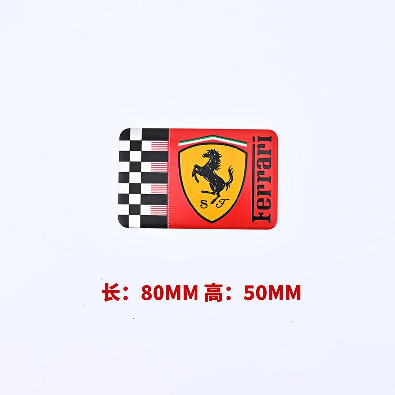 3D Aluminum Auto Badge Sticker Body Trunk Window Decoration Decal For Ferrari Farah Donkey Emblem Car Modification Accessories TG7