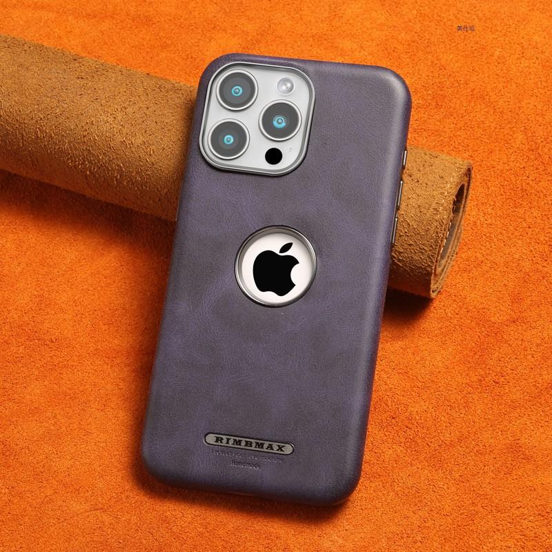 Magnetic Leather Case IPhone 16 Pro Max 15 14 13 12 Business Shockproof Phone Cover Luxury Oil Wax Finish