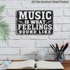 2D Flat 1pc Vintage Music Aluminium Sign - 8''x12'' - Water-proof, Metal Wall Art for Home, Restaurant, Bar, Cafe, Garage Decor Halloween Christmas