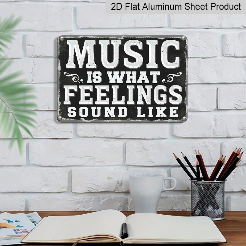 2D Flat 1pc Vintage Music Aluminium Sign - 8''x12'' - Water-proof, Metal Wall Art for Home, Restaurant, Bar, Cafe, Garage Decor Halloween Christmas