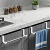 Rag Hanger Over Cabinet Towel Rack Punch-free Door Hanging Towel Racks Towel Storage Organizer