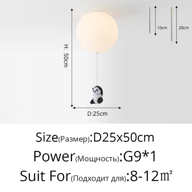 Мультяшный медведь Детские светодиодные люстры Воздушные шары Светильники для детей Спальня Гостиная Столовая Подвесные светильники Дизайнерские лампы