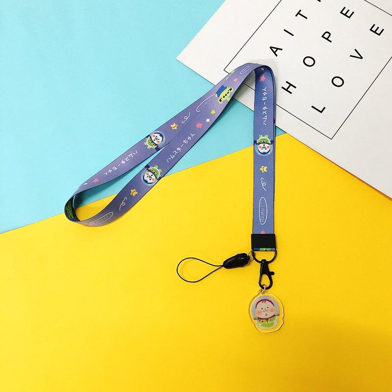 Cartoon Mobile Phone Lanyard, Cute Pendant, Wide And Flat Braided Belt, Lanyard, Key, Badge, Card Cover, Neck Lanyard.