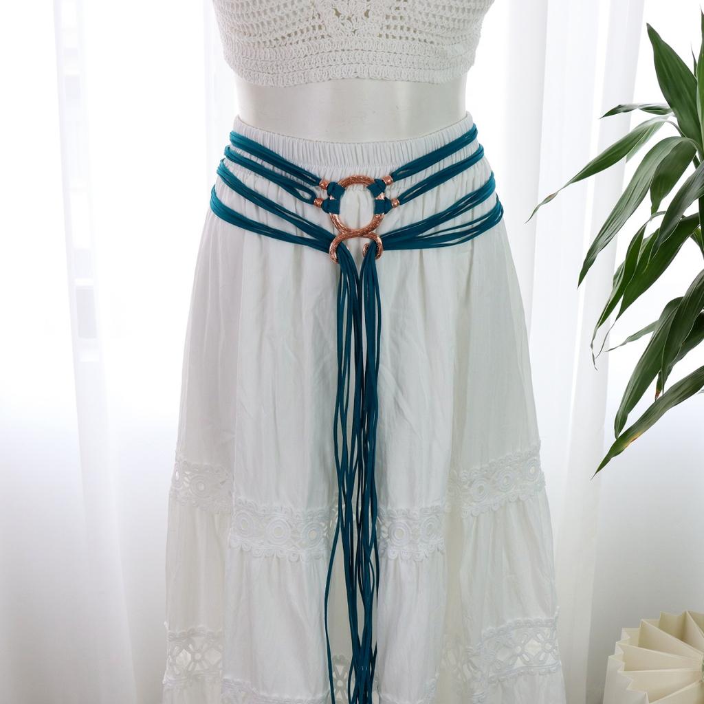 Пояс из веревки викинга - Женский костюм викинга Средневековый пояс с крестом тролля Аксессуары ведьмы Хэллоуин Косплей