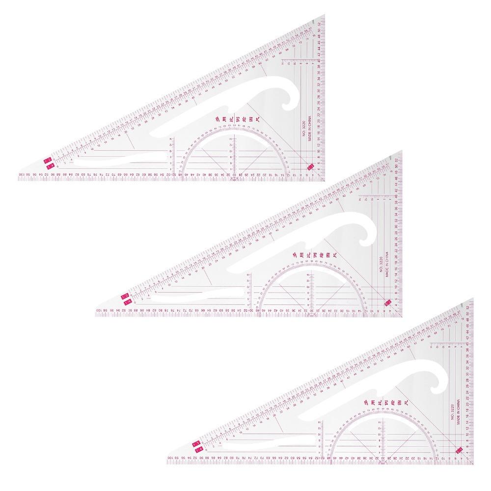 3pcs Flexible Garment Ruler Precise Measurement Scale Multifunctional Ruler Pattern Making