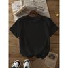 [Casual T-Shirt] Women's Casual 100% Polyester Ice Cream Print Short Sleeve Crew Neck T-Shirt, Regular Length Knit Fabric Top for All Seasons