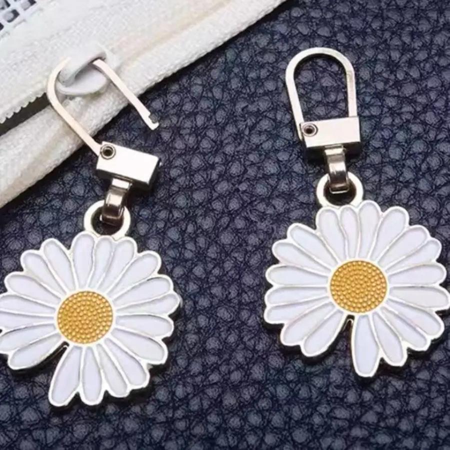 5 шт. съемные сменные ломтики на молнии, головка с замком, без инструментов, пальто, одежда, ломтики головы с подвеской, маленькая ромашка