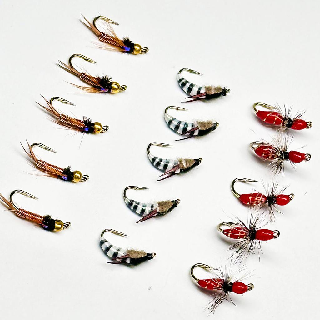Fly Fishing Bait-3Box Bundle(Total 9Pcs Flies)Fly Fishing Artificial Wet Flies Nymphs Bait for Trout Artificial Fishing Lures