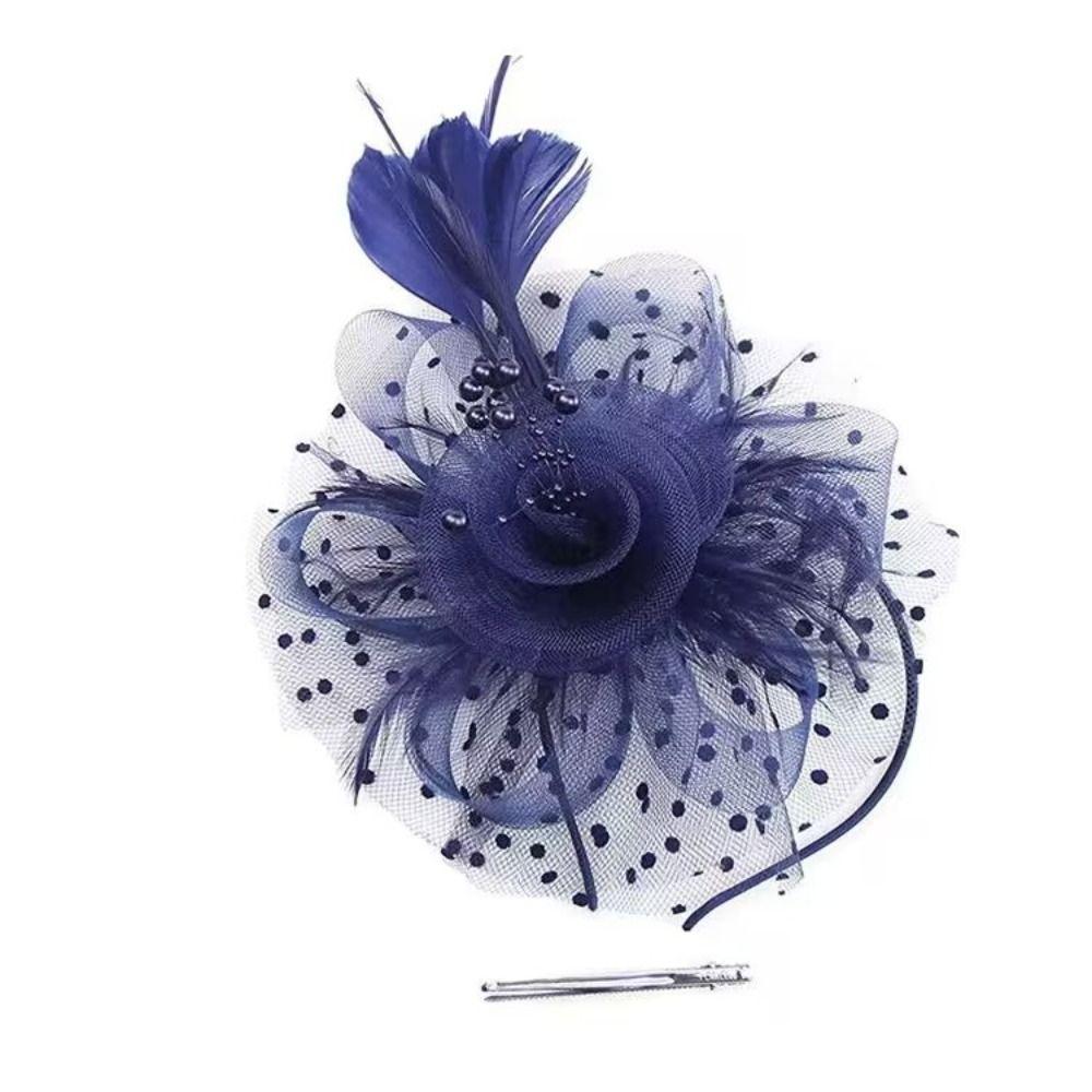 Бусины Цветы Перья Заколки Корсаж Черная Вуаль Головной Убор Фото Головной Убор