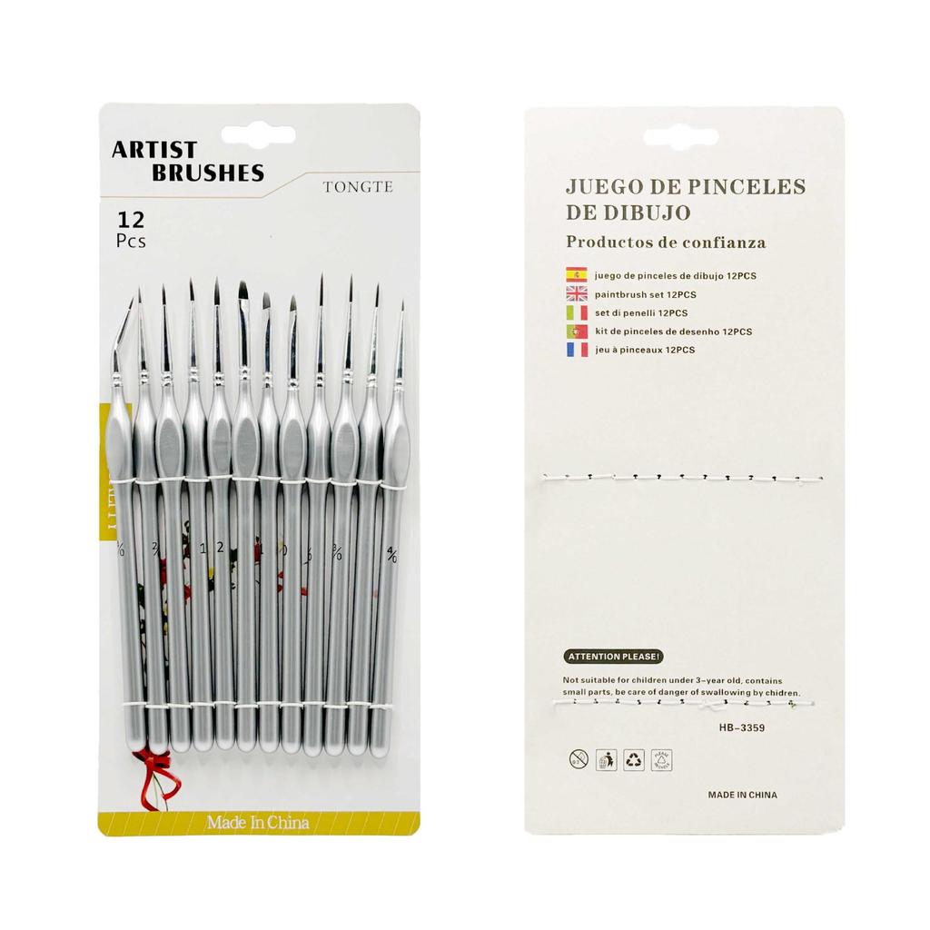 Hand-Painted Gongbi Painting Hook Line Set: Watercolor & Outline Brushes for Art Students