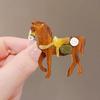 Creative Zodiac Horse Pins Personality Pony Badge Pin Animal Horse Brooches  Men Suit Accessories