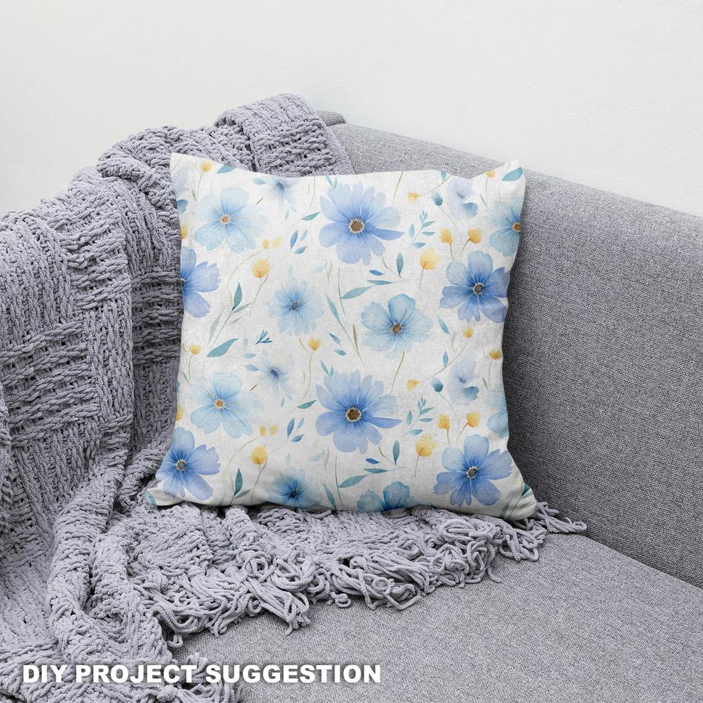 Royal Samt Stoff Polyester Zum Nähen - Motiv Blumen - Rdx2924
