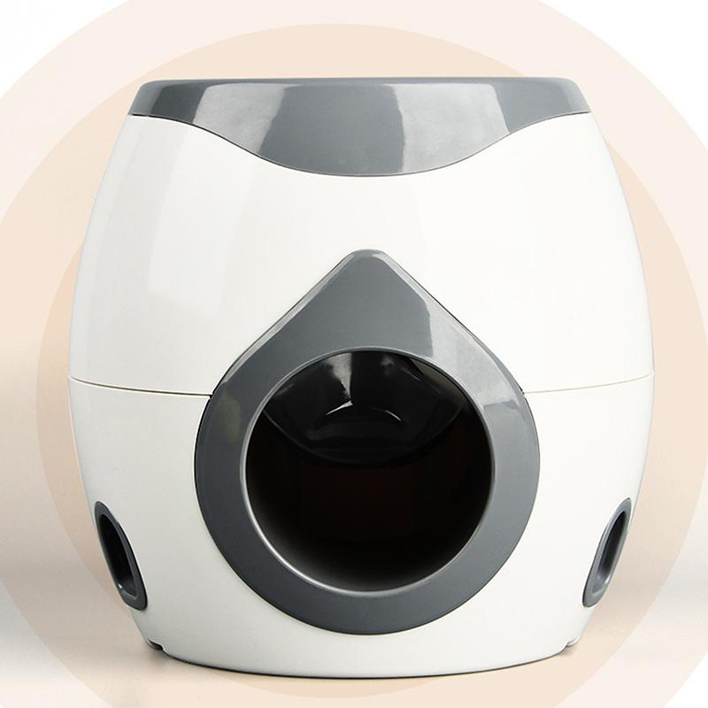 Dog Pet Toys 2 In 1 Tennis Launcher Automatic Throwing Machine Pet Ball Throw Device Interactive Pet Feeder Toy For Dogs