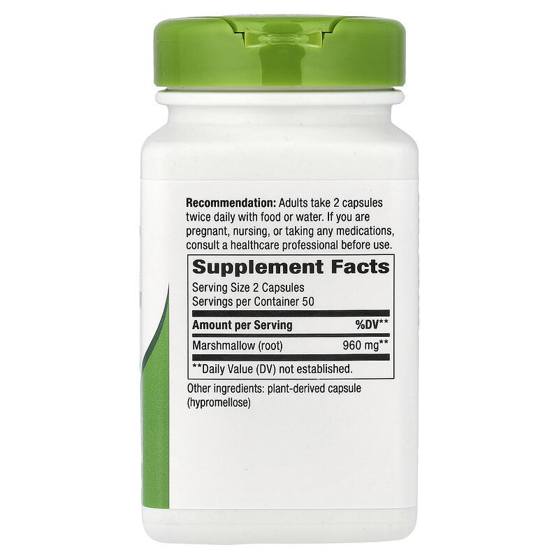 Marshmallow Root, 100 Vegan Capsules (480 mg per Capsule)
