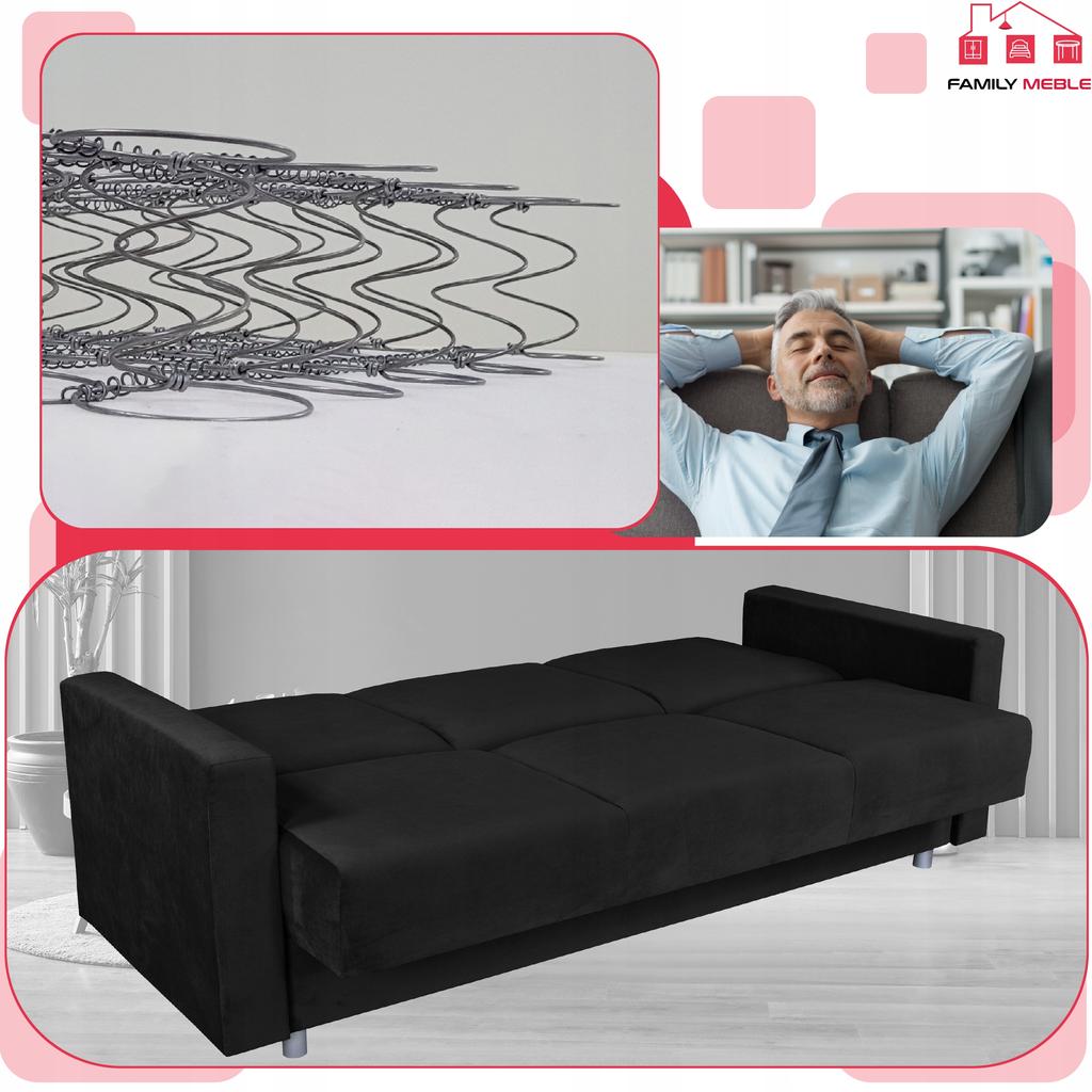 Sofa Sofa Alicja Sofa Bed Bonell Bed Family Furniture Black